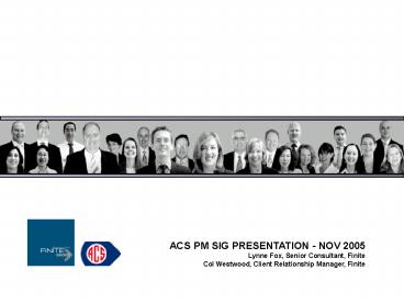 ACS PM SIG PRESENTATION NOV 2005