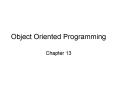 Object Oriented Programming PowerPoint PPT Presentation