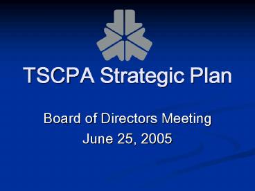 TSCPA Strategic Plan