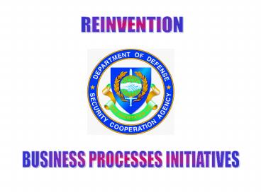 SECURITY COOPERATION REINVENTION