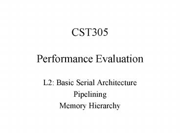 CST305 Performance Evaluation