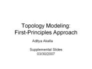 Topology Modeling: First-Principles Approach