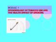 MODULE 1 EPIDEMIOLOGY OF TOBACCO USE AND THE HEALTH IMPACT OF SMOKING PowerPoint PPT Presentation