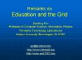 Remarks on Education and the Grid PowerPoint PPT Presentation