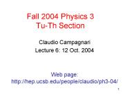 Fall 2004 Physics 3 Tu-Th Section
