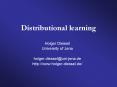 Distributional learning PowerPoint PPT Presentation