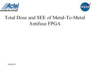 Total Dose and SEE of Metal-To-Metal Antifuse FPGA