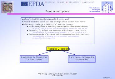 RF technology workshop, Amsterdam, October 4
