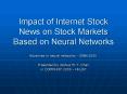 Impact of Internet Stock News on Stock Markets Based on Neural Networks PowerPoint PPT Presentation