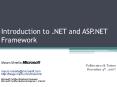 Introduction to 'NET and ASP'NET Framework PowerPoint PPT Presentation