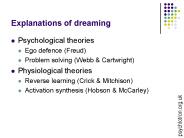 Explanations of dreaming