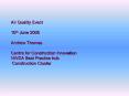 Air Quality Event 10th June 2005 Andrew Thomas Centre for Construction Innovation NWDA Best Practice PowerPoint PPT Presentation