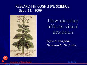 How nicotine affects visual attention