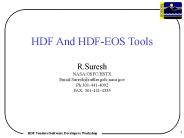 HDF Vendors/Software Developers Workshop