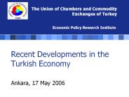 Recent Developments in the Turkish Economy