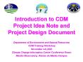 Introduction to CDM Project Idea Note and Project Design Document PowerPoint PPT Presentation