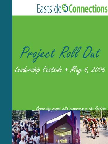 Connecting people with resources on the Eastside'