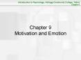 Chapter 9 Motivation and Emotion PowerPoint PPT Presentation