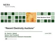 Recent Electricity Auctions