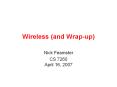 Wireless (and Wrap-up) PowerPoint PPT Presentation
