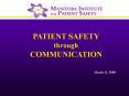 PATIENT SAFETY PowerPoint PPT Presentation