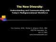 The New Diversity: Understanding and Communicating with Today PowerPoint PPT Presentation