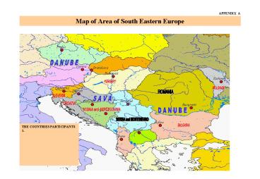 Map of Area of South Eastern Europe