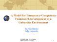 A Model for European e-Competence Framework Development in a University Environment PowerPoint PPT Presentation