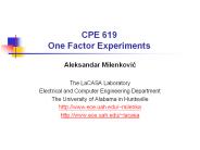 CPE 619 One Factor Experiments
