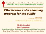 Effectiveness of a slimming program for the public
