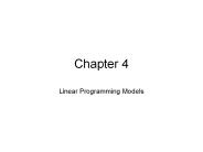 Linear Programming Models