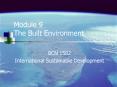 Module 9 The Built Environment PowerPoint PPT Presentation