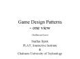 Game Design Patterns one view PowerPoint PPT Presentation