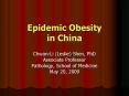 Epidemic Obesity in China PowerPoint PPT Presentation