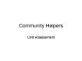 Community Helpers PowerPoint PPT Presentation