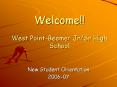 Welcome!!  West Point-Beemer Jr/Sr High School PowerPoint PPT Presentation