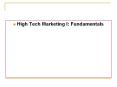 High Tech Marketing I: Fundamentals PowerPoint PPT Presentation