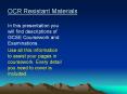 OCR Resistant Materials PowerPoint PPT Presentation