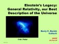 Einstein's Legacy: General Relativity, our Best Description of the Universe   Barry C. Barish Caltech AAAS 20-Feb-05 PowerPoint PPT Presentation