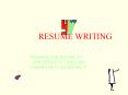 RESUME WRITING PowerPoint PPT Presentation