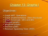 Chapter 13: Graphs I