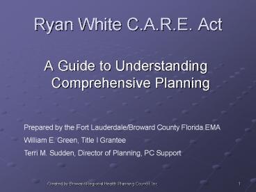 Ryan White C'A'R'E' Act