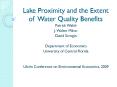 Lake Proximity and the Extent of Water Quality Benefits PowerPoint PPT Presentation
