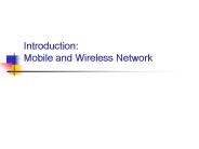 Introduction: Mobile and Wireless Network