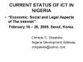 CURRENT STATUS OF ICT IN NIGERIA PowerPoint PPT Presentation