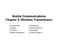 Mobile Communications Chapter 2: Wireless Transmission PowerPoint PPT Presentation