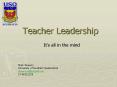 Teacher Leadership PowerPoint PPT Presentation