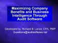 Maximizing Company Benefits and Business Intelligence Through Audit Software PowerPoint PPT Presentation