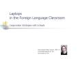 Laptops in the Foreign Language Classroom Cooperation Strategies with Schools PowerPoint PPT Presentation
