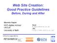 Web Site Creation: Good Practice Guidelines Before, During and After PowerPoint PPT Presentation
